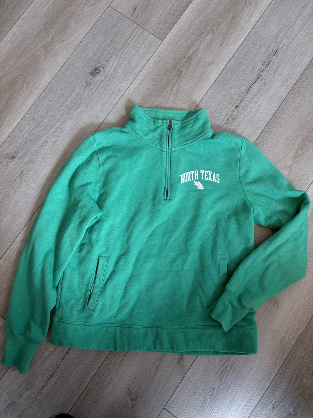 North Texas Women's Green Quarter-Zip Pullover Sweatshirt